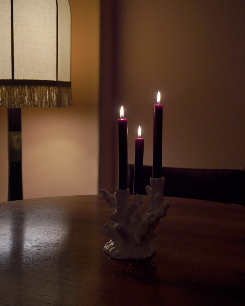 CORAL CANDLEHOLDER white - 3 Candles