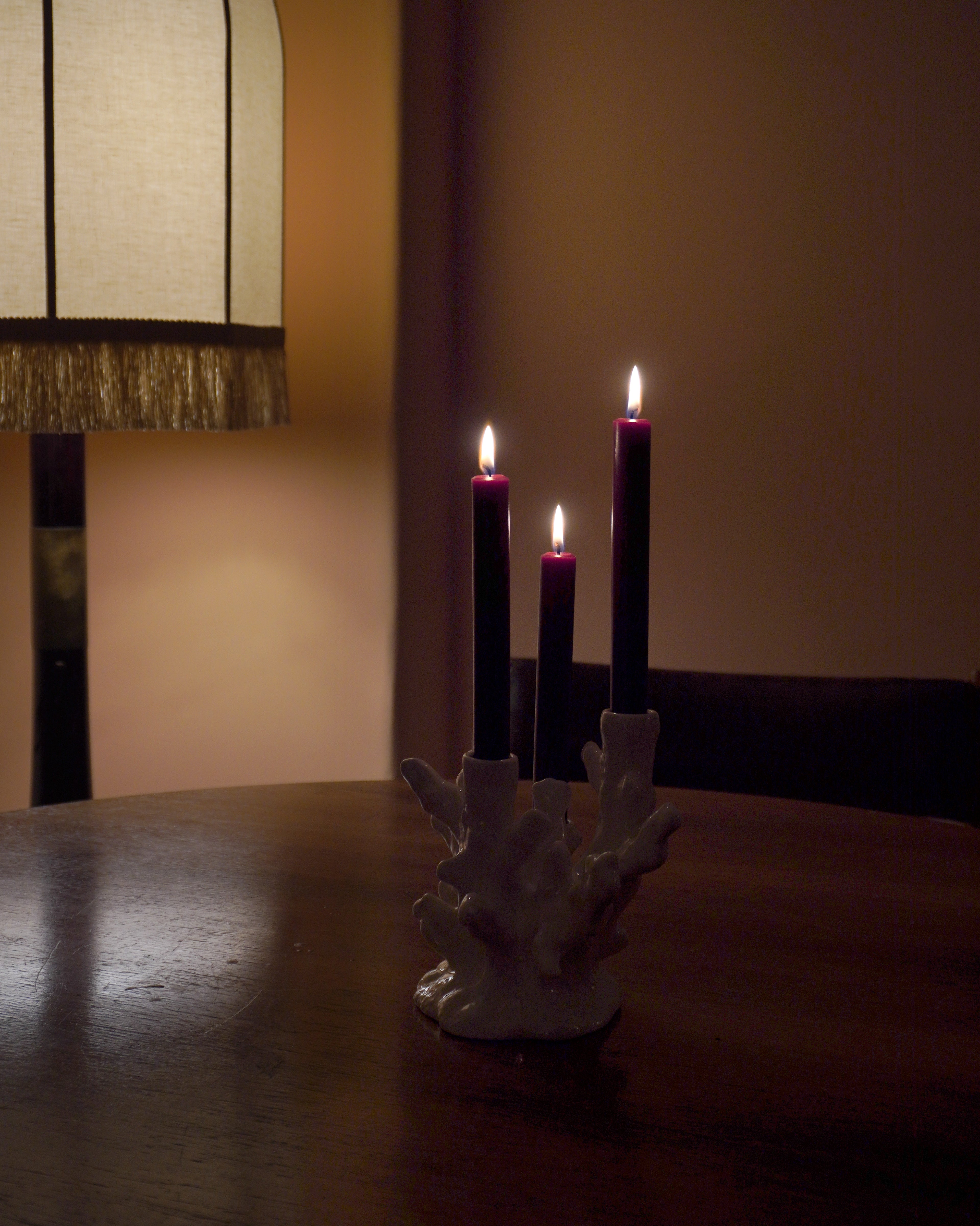 CORAL CANDLEHOLDER white - 3 Candles