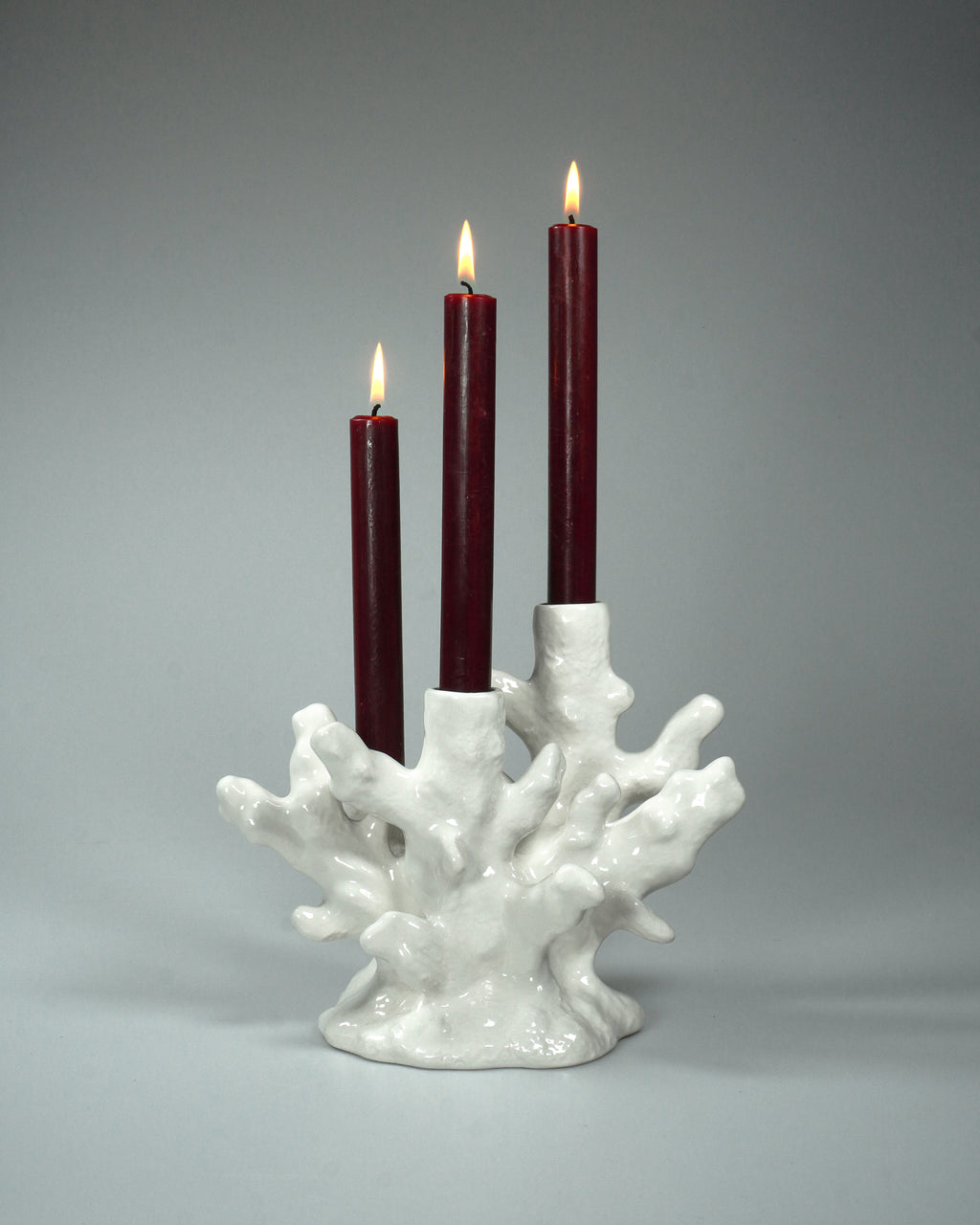 CORAL CANDLEHOLDER white - 3 Candles