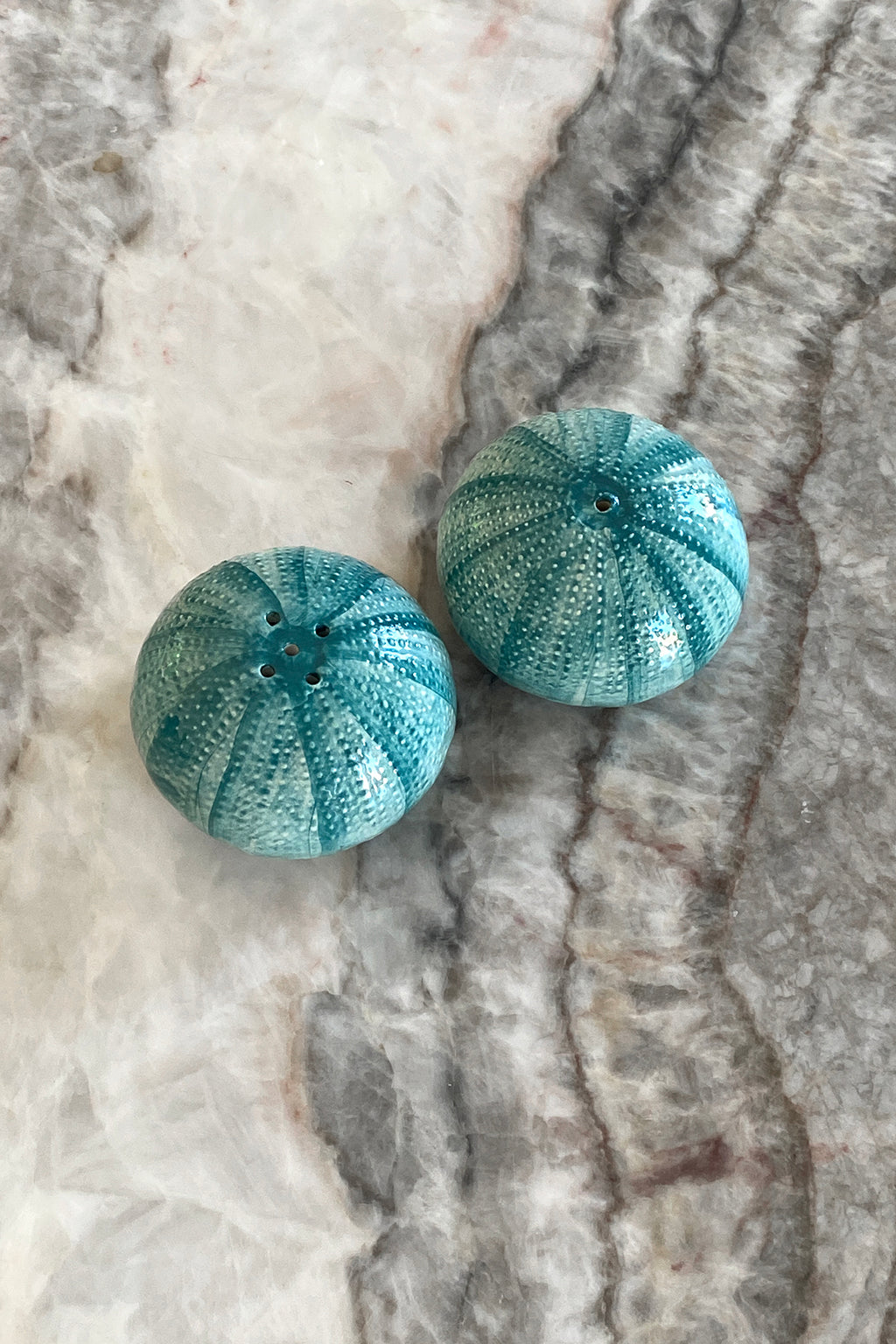 SEA URCHINS "Ricco di Mare" Salt & Pepper Shaker blue