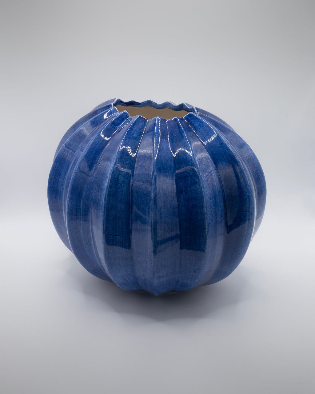 VASE "La Zucca" blue
